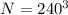 $N=240^3$
