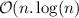 $\mathcal{O}(n.\log(n)$